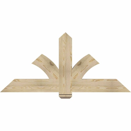 Ekena Millwork Redmond Rough Sawn Timber Gable Bracket, Douglas Fir, 60"W x 27"H x 4"D x 6"F, 11/12 Pitch GBW060X27X0406RED00RDF